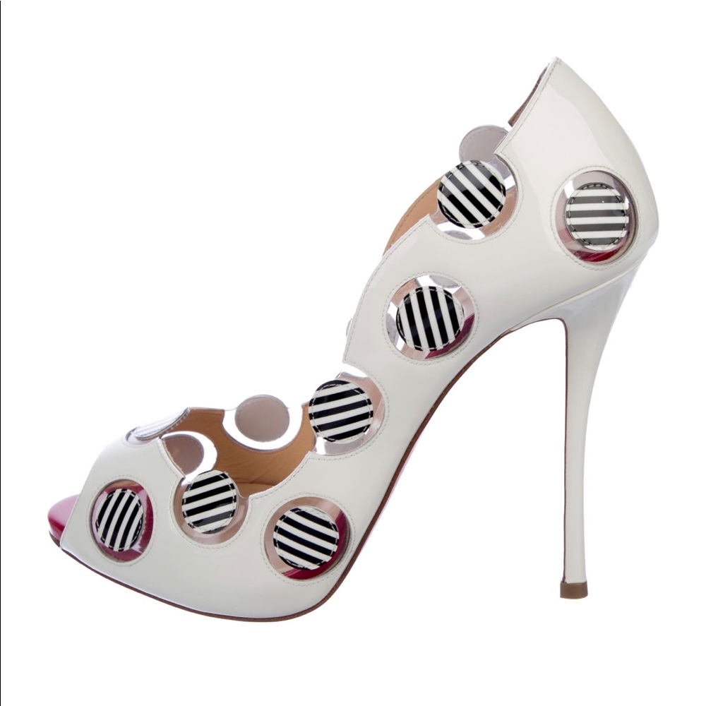White and Black Stiletto Heels